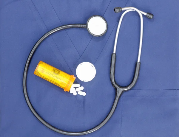 Stethoscope Scrubs Pills money