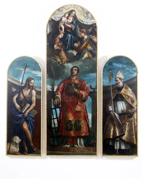 Saint Lawrence with the Virgin, Christ and angels, St. John the Baptist and the St. Nicholas