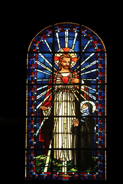 Sacred heart of Jesus and Saint Margaret Mary Alacoque