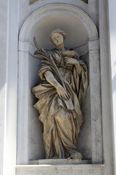 Saint Lucia, marble statue. St. Lucia Church. Parma. Italy