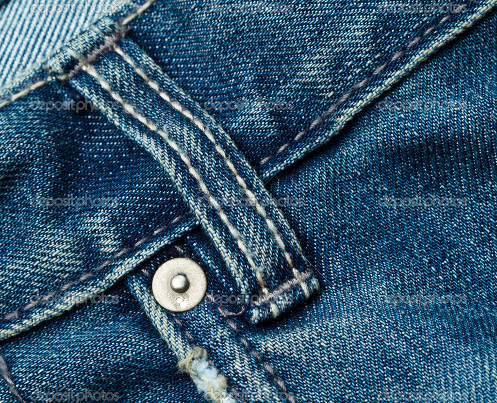 blue jean with red stripe