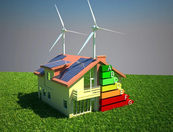 House energy saving concept