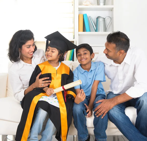 Happy indian family graduation