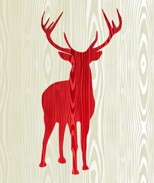 Christmas wooden reindeer silhouette