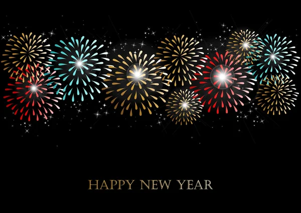 Happy new year 2014 fireworks background