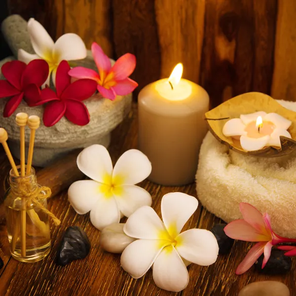 Outdoor spa massage setting
