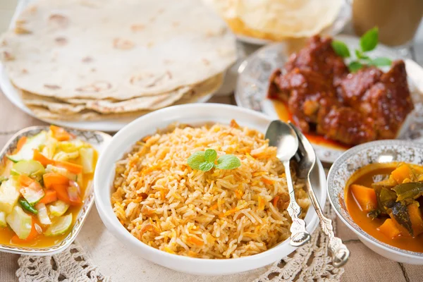 Indian meal biryani rice