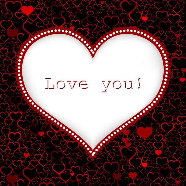 Red Valentines day card vector background