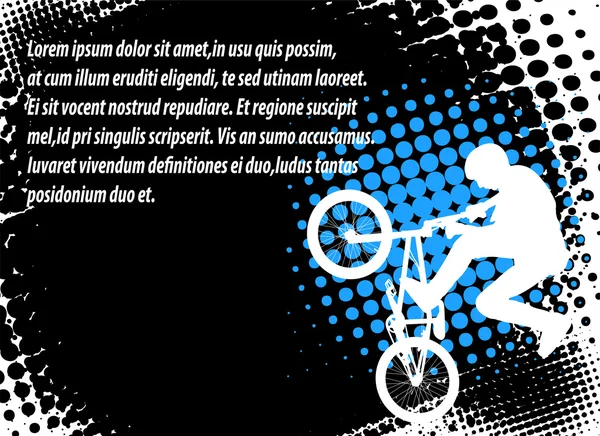 Bmx cyclist on the abstract background