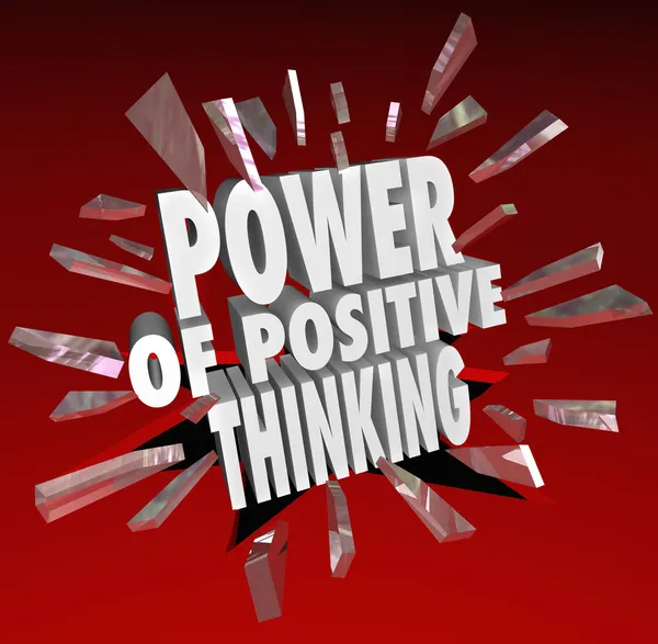 The Power of Positive Thinking Words 3D Saying Attitude