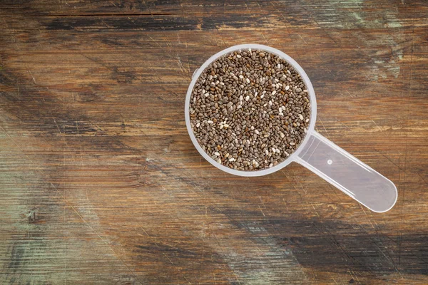 Measuring scoop of chia seeds