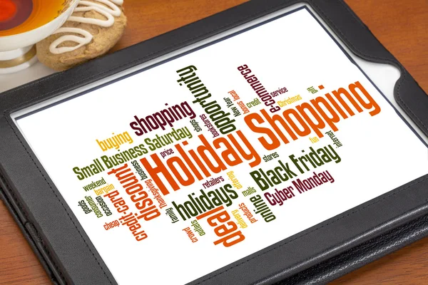 Holiday shopping word cloud