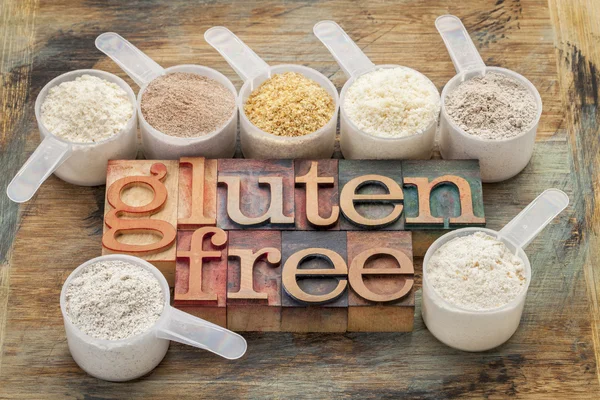 Gluten free flours and typography