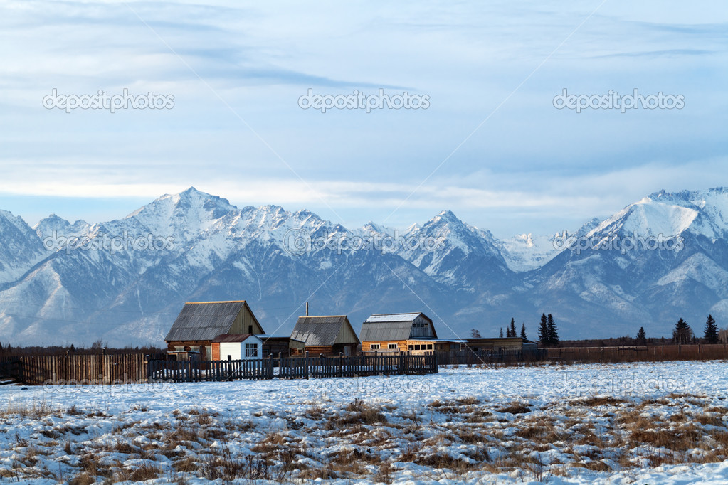 Rural landscape, Siberian village, Russia, Republic of Buryatia, — Stock Photo © id1974 24332545