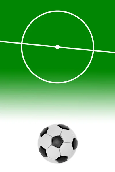 Layout of a football field and ball