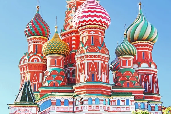 Domes of the famous Head of St. Basil\'s Cathedral on Red square,