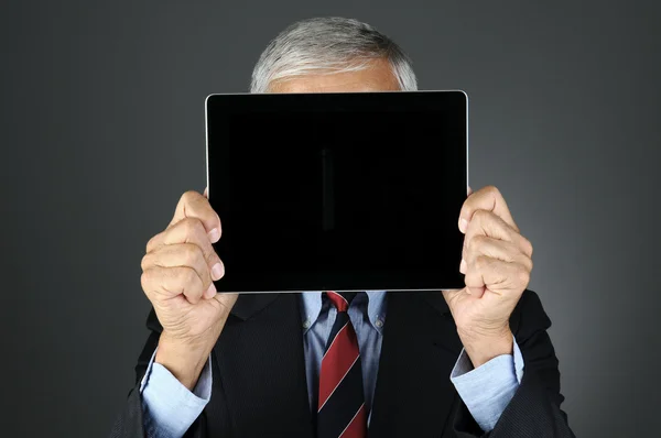 Businesman Behind Tablet Computer