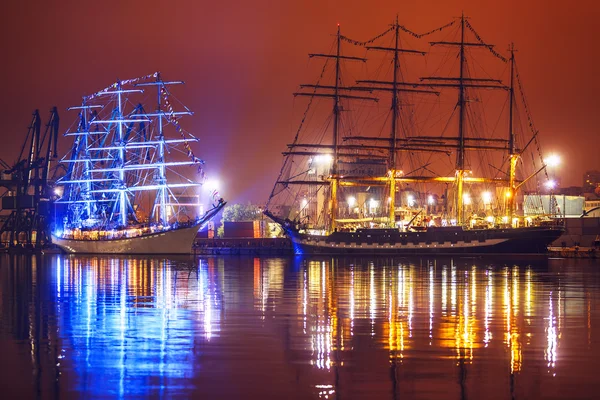 Night view of Tall Ships Regatta
