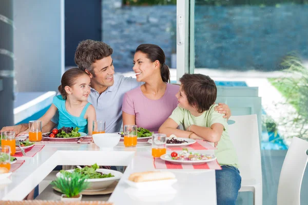 Big family dinner at home