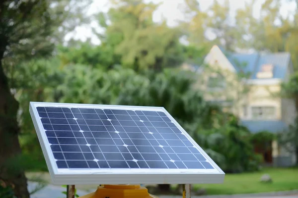 Solar panels with rural residence