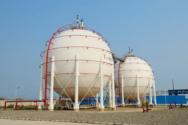 Gas tanks for petrochemical plant