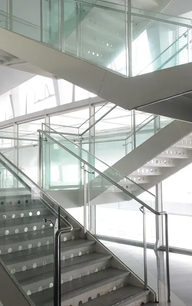Open stairwell in a modern office building