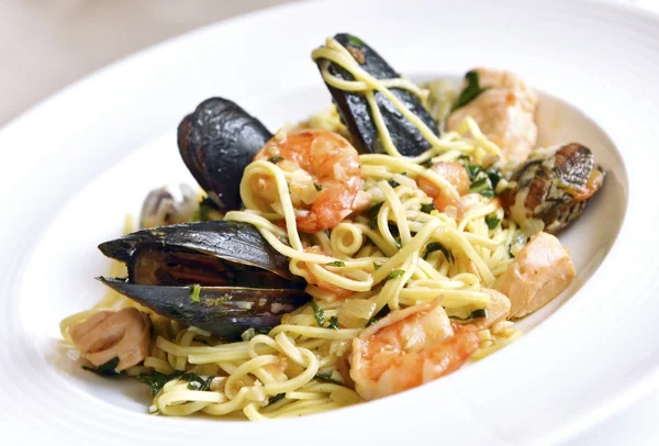 Fresh pasta with seafood