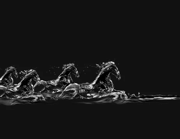 Black Water Horses Galloping