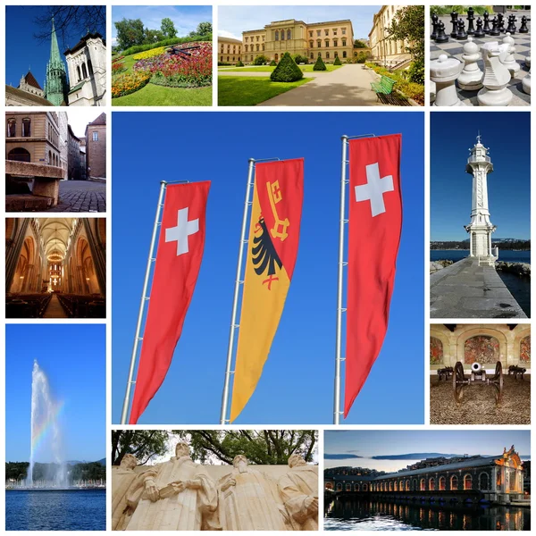 Geneva city collage, Switzerland