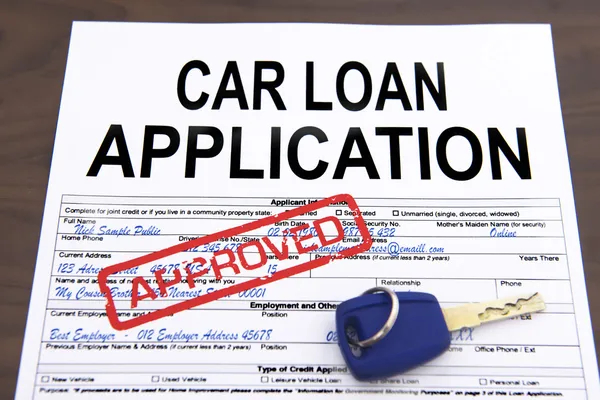Approved car loan application form