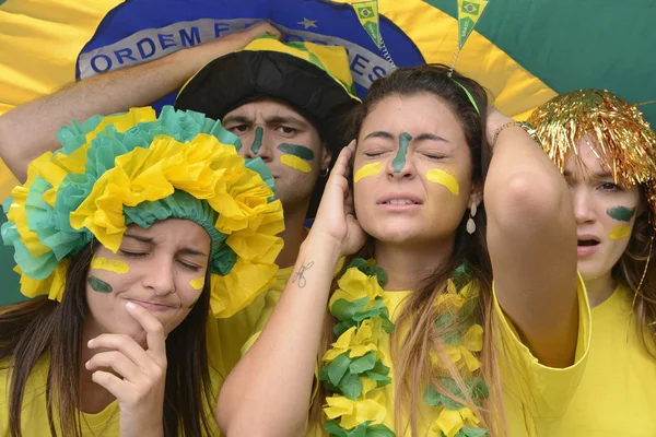 Group of brazilian soccer fans