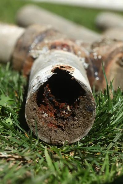 Corroded and Blocked Steel Household Pipes