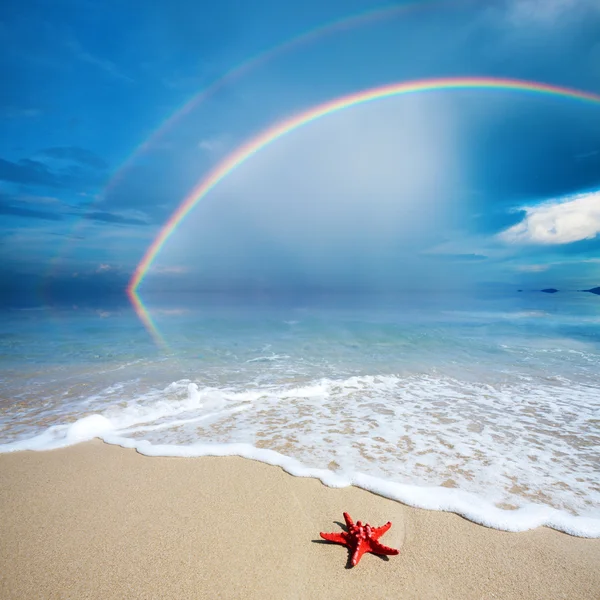 Rainbow with beach