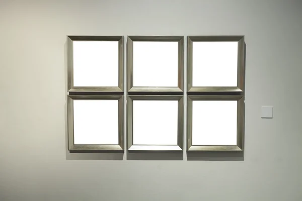 Empty frames in museum
