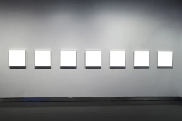 Empty frames in museum