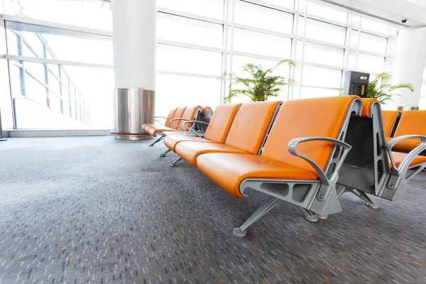 Modern airport terminal waiting room