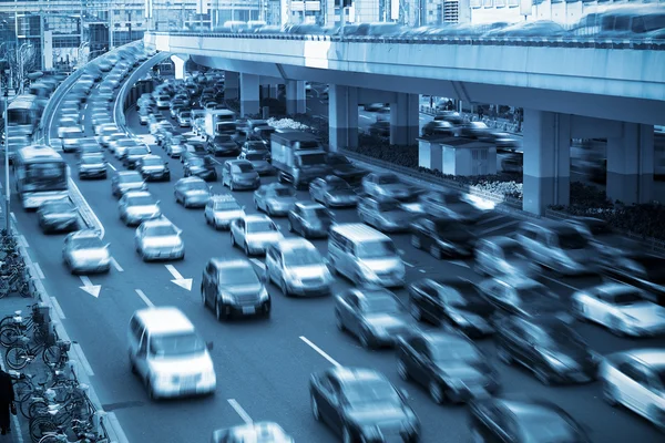 Traffic rush hour in shanghai