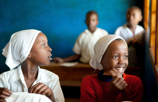 KINAZINI, KENYA - JULY-12: unidentified African children showing