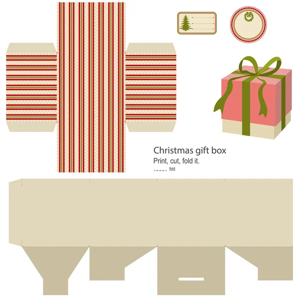 Gift box template.