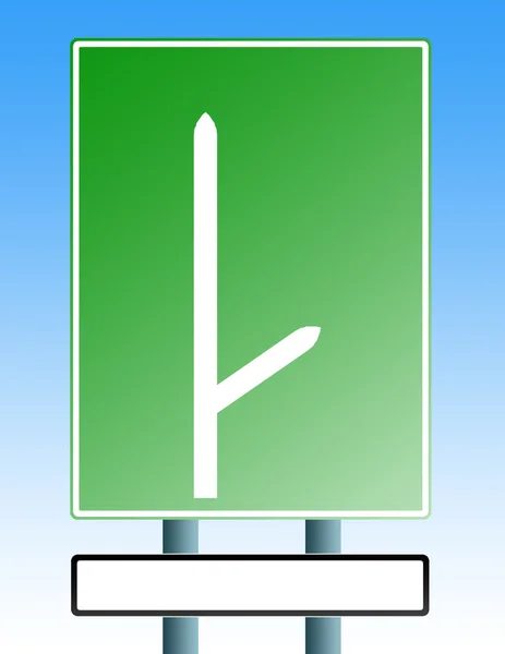 Blank roadsign with blank exit 01
