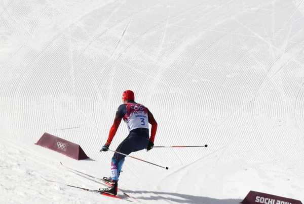 Legkov during Men's Cross-country 50km mass start