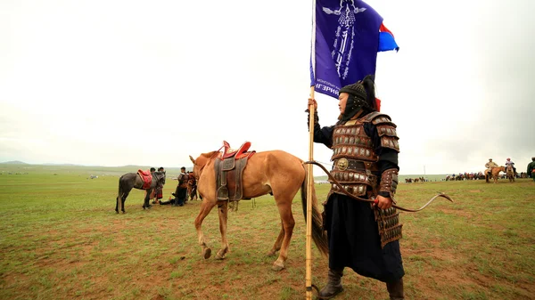 ULAANBAATAR, MONGOLIA - JULY 2013: Naadam Festival Horse Archery