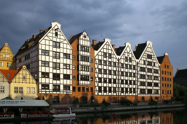 Houses built in middle centuries in Gdansk, Poland