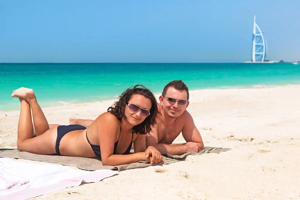 Couple enjoying holidays on the beach