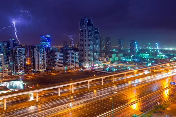 Thunderstorm in Dubai Internet City, UAE