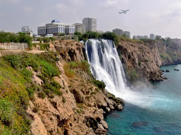 Turkey, Antalya, seashore. Waterfall.