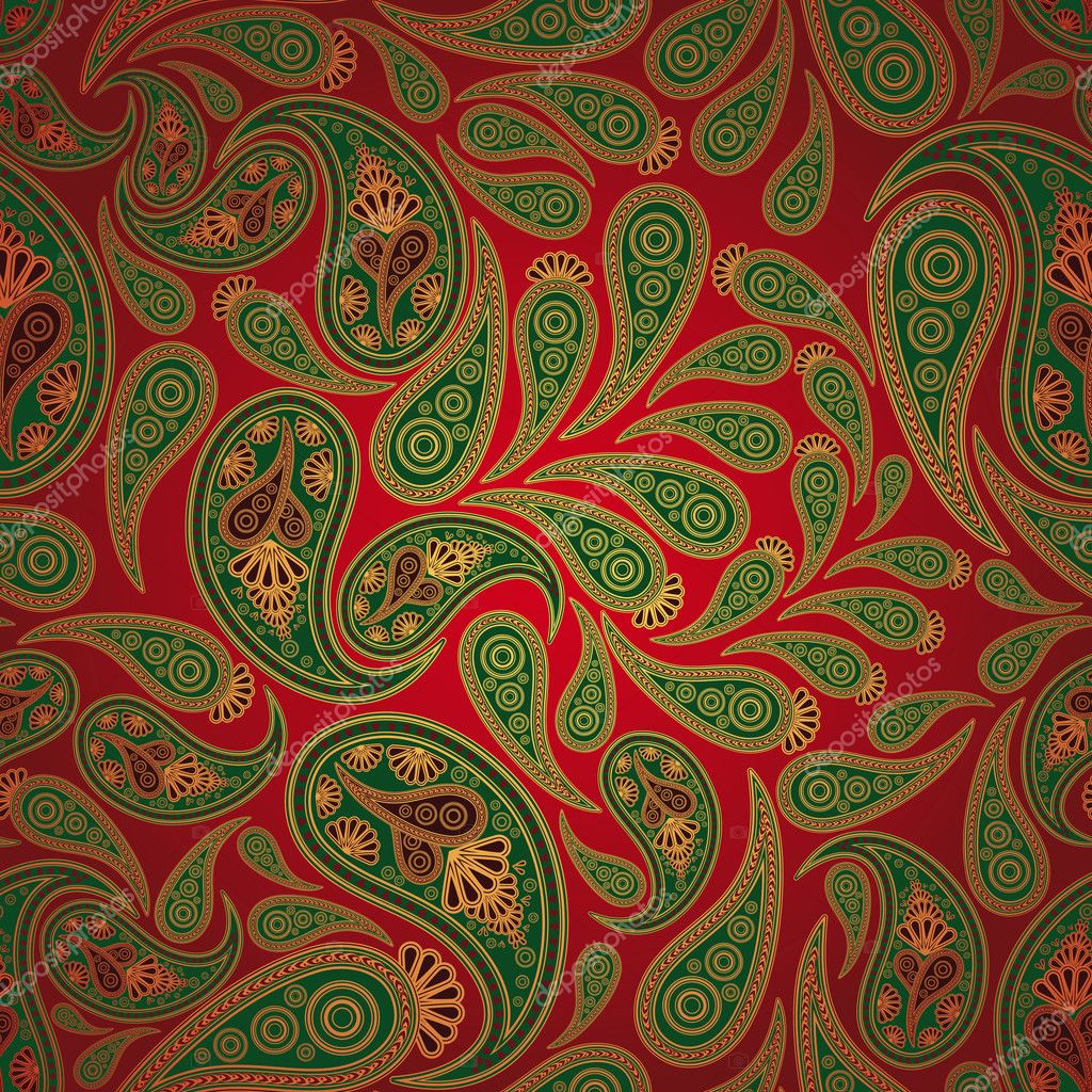 Seamless paisley background u2014 Stock Vector © OlgaYakovenko #5855936
