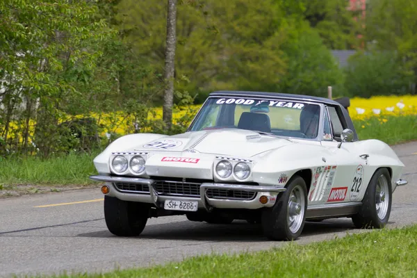 Vintage race touring car Chevrolet Corvette Sting Ray from 1966