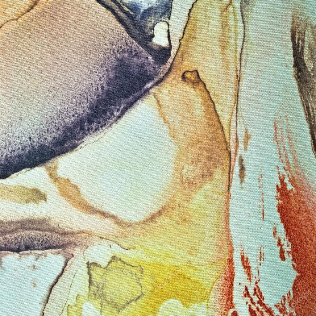 Abstrakte aquarell malen gemalt strukturierter seide stoff canvas ...