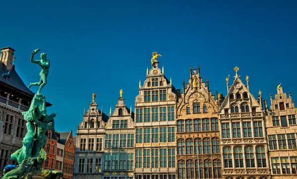 Nice houses in the old town of Antwerp